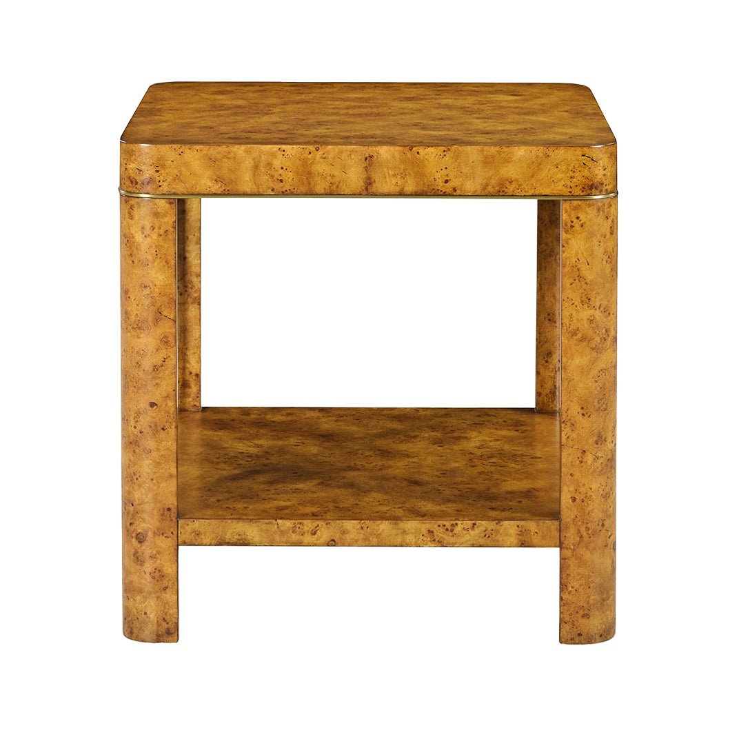 Burl Art Deco Side Table - English Georgian America