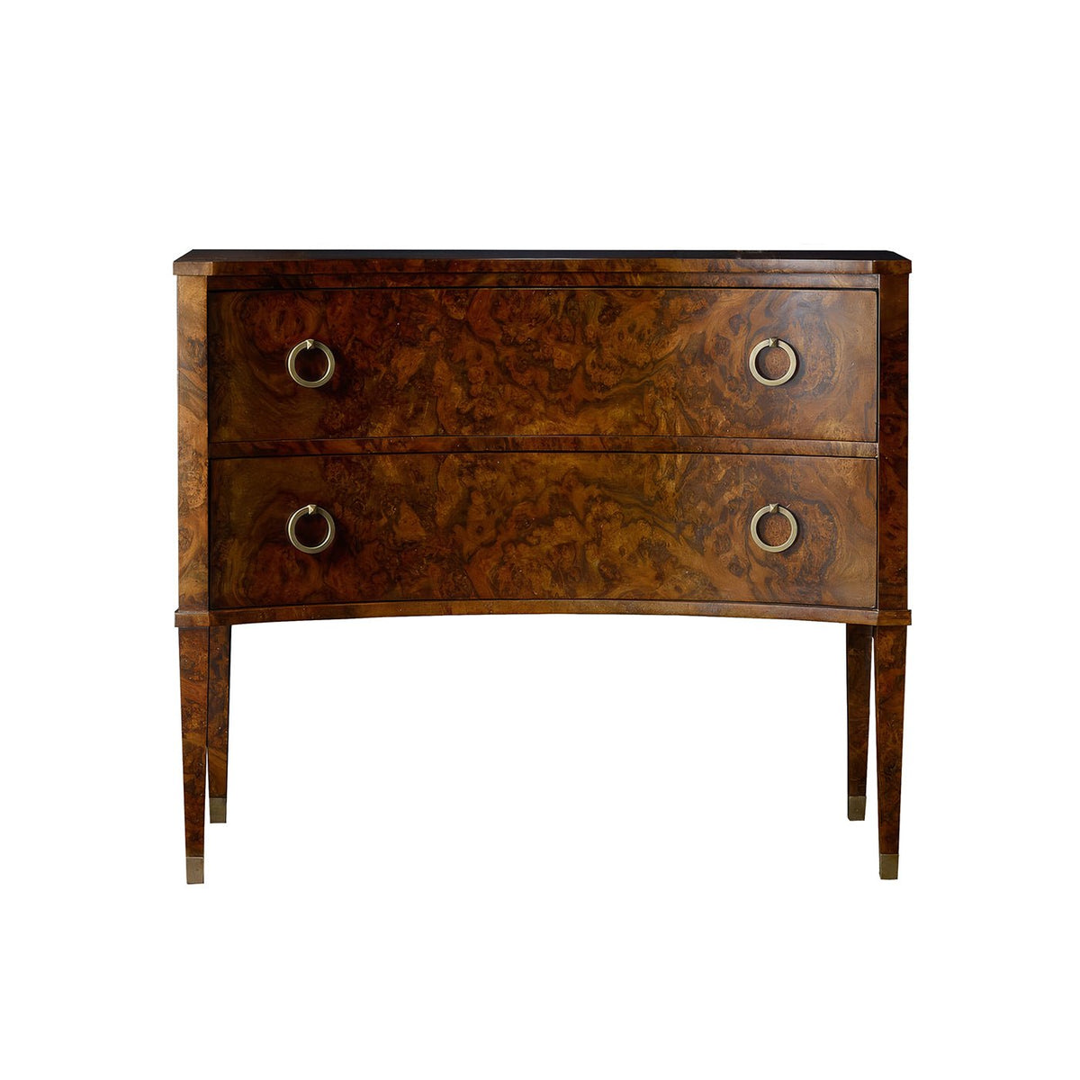 Burl Walnut Chest of Drawers - English Georgian America