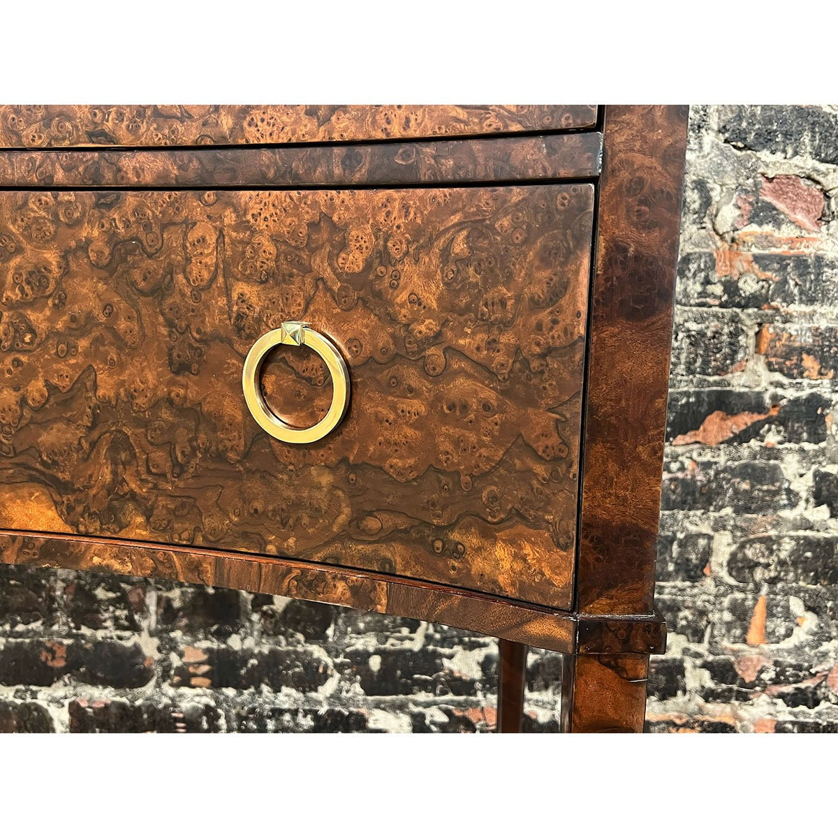 Burl Walnut Chest of Drawers - English Georgian America