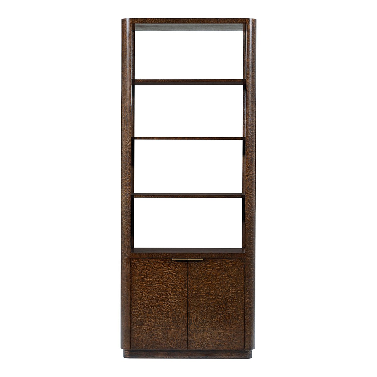 Burl Wood Art Deco Bookcase - English Georgian America