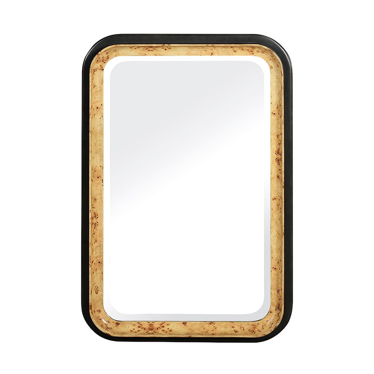 Burl Wood Art Deco Mirror - English Georgian America