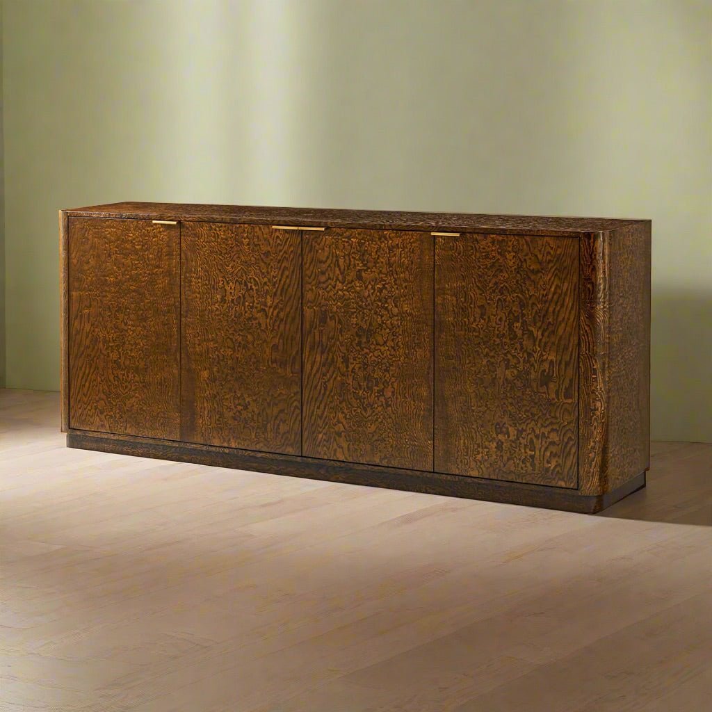 Burl Wood Art Deco Sideboard - English Georgian America