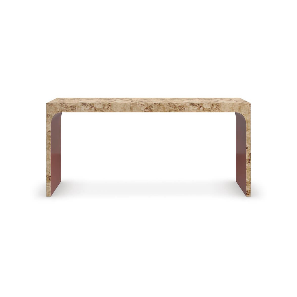 Burl Wood Console Table - English Georgian America