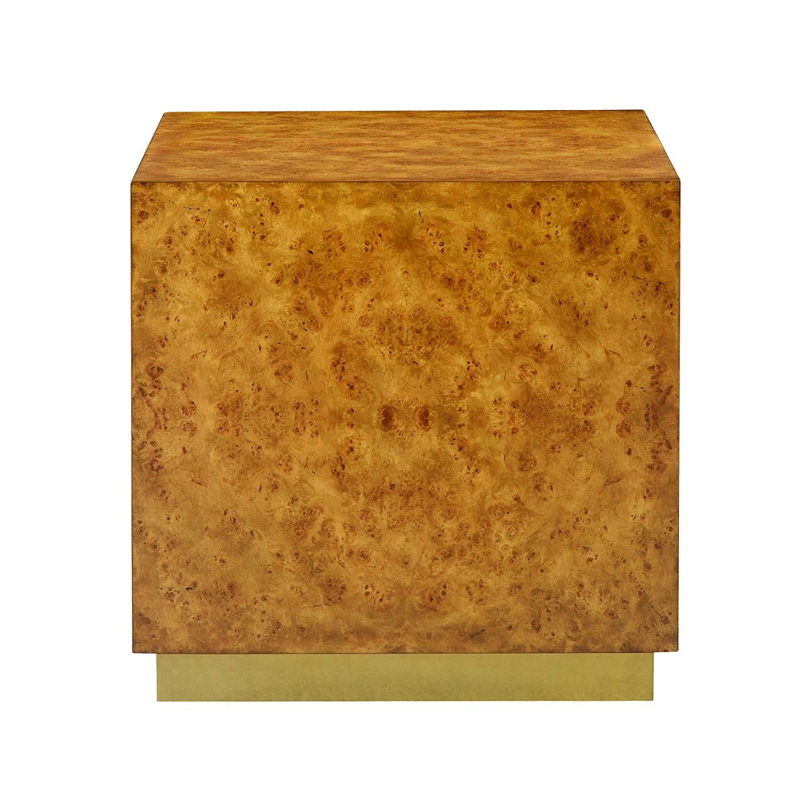 Burl Wood Cube Table - English Georgian America