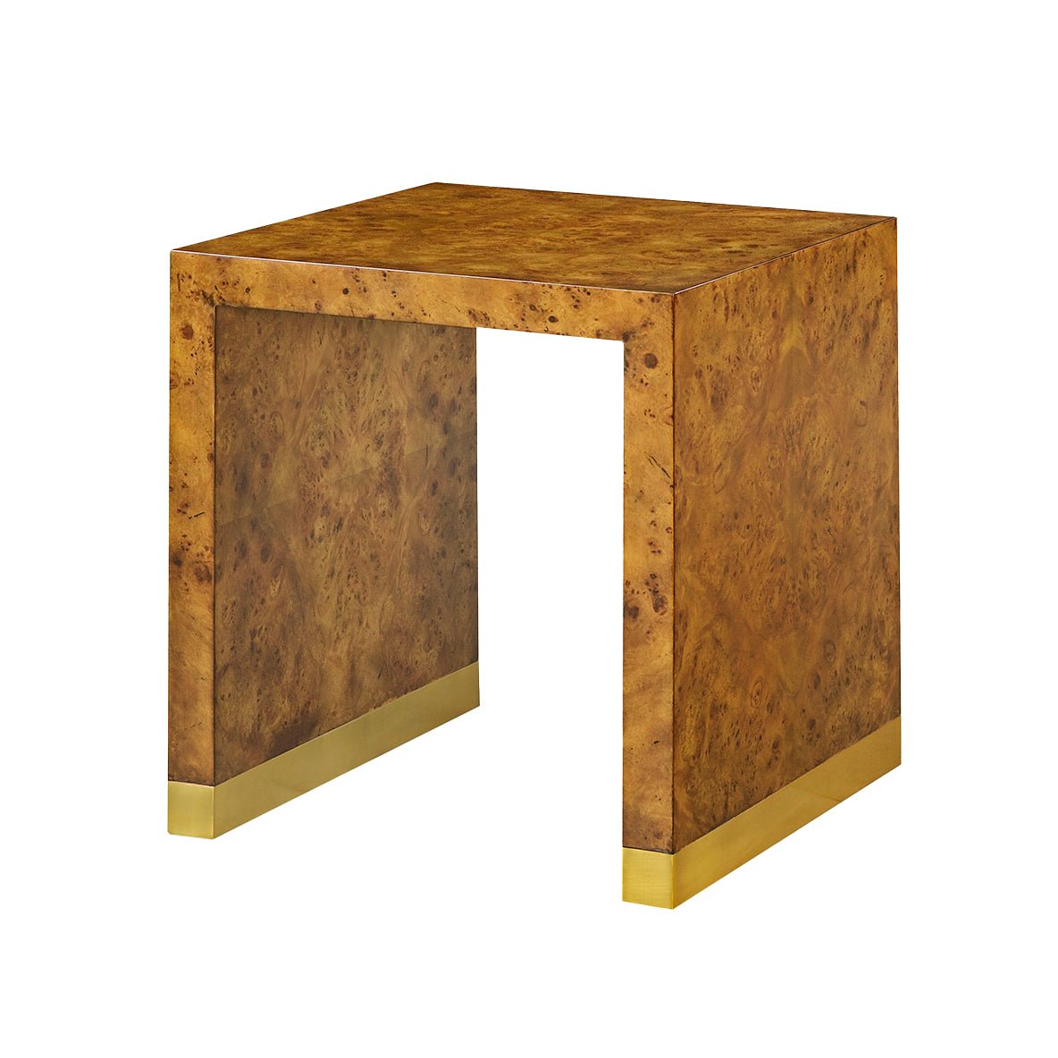 Burl Wood End Table - English Georgian America