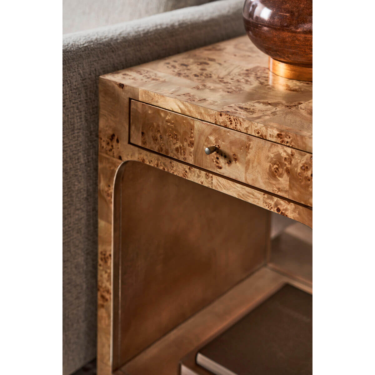 Burl Wood Side Table - English Georgian America