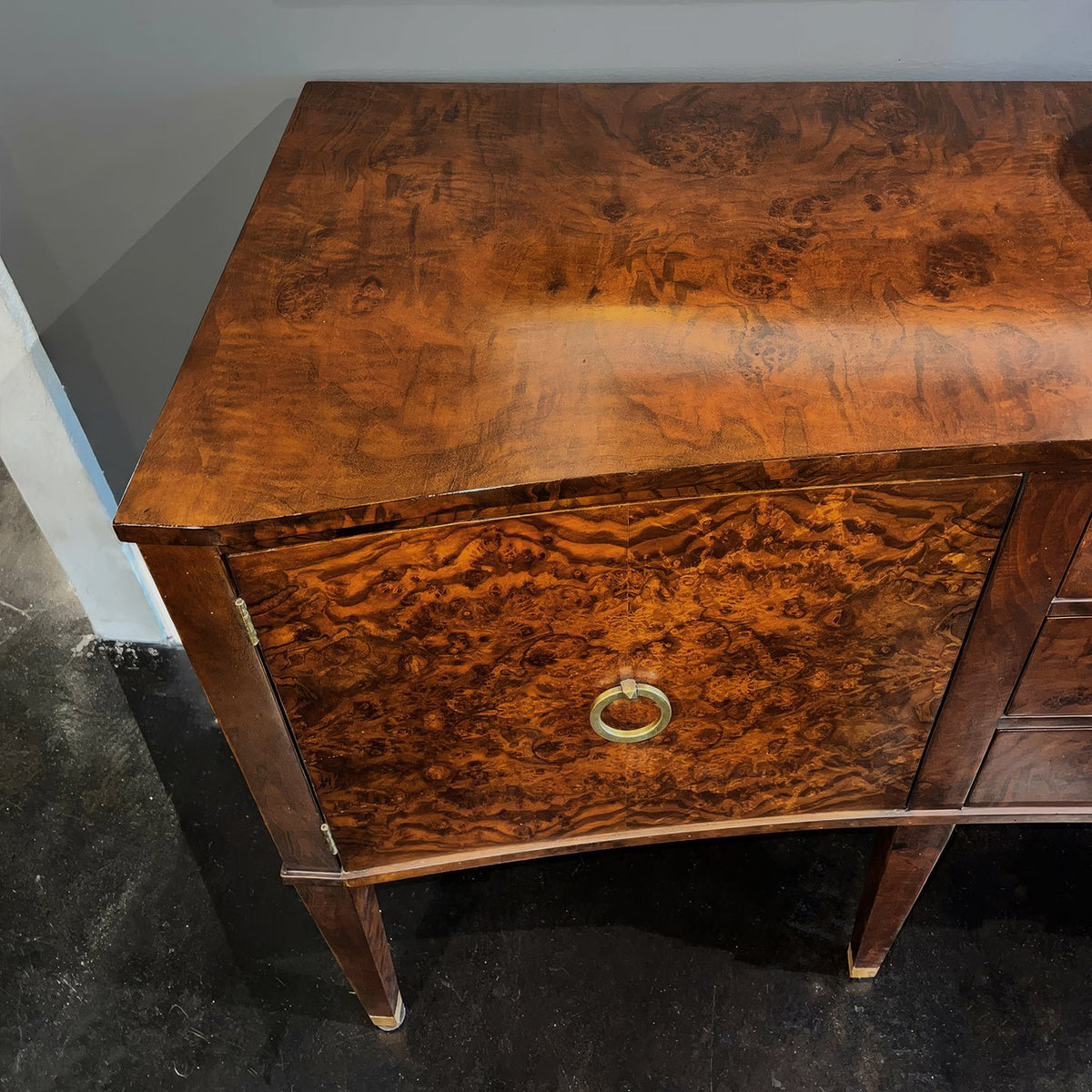 Burl Wood Sideboard - English Georgian America