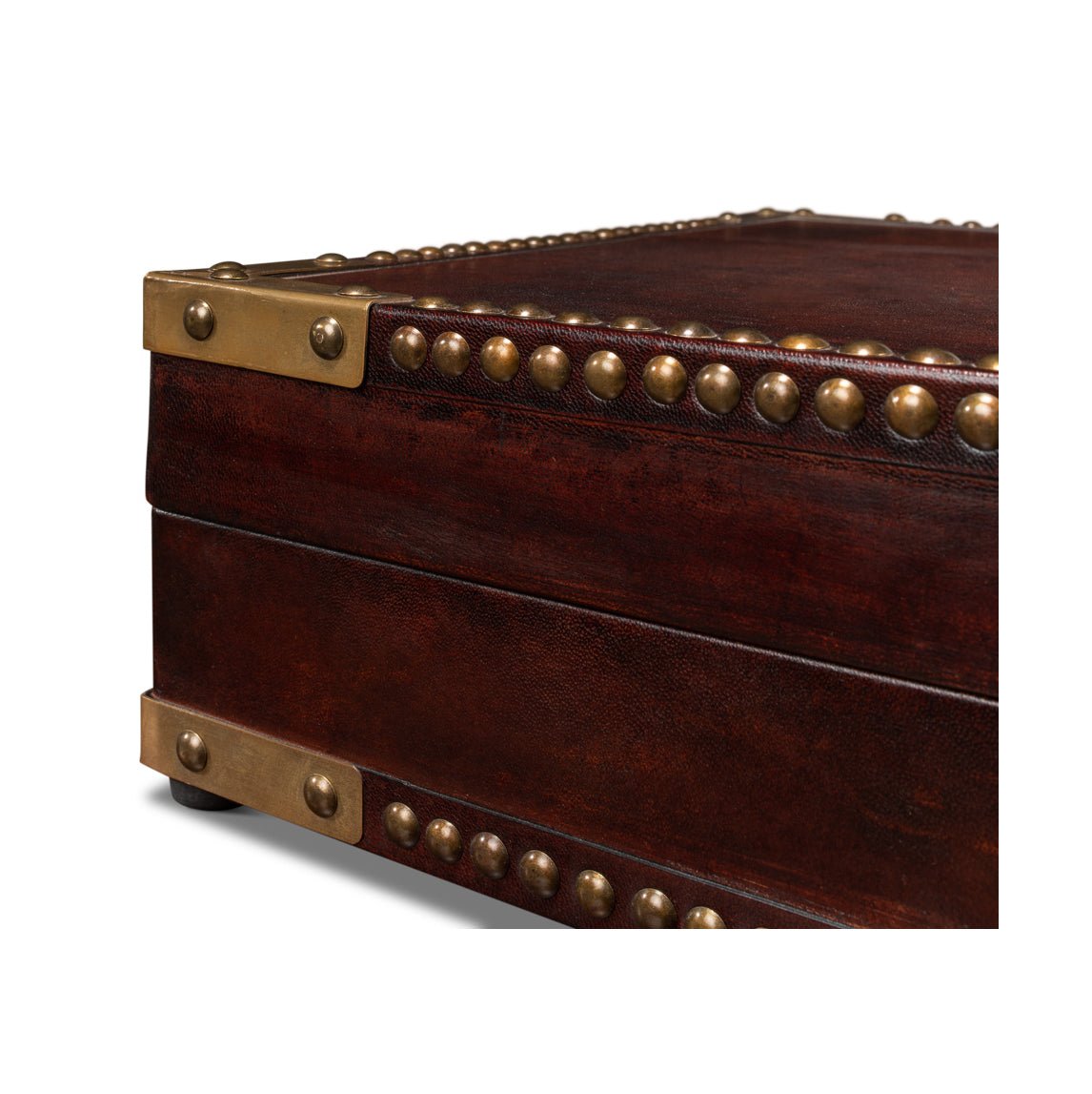 Campaign Style Leather Box - English Georgian America