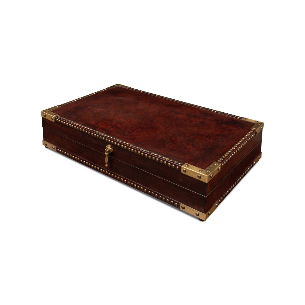 Campaign Style Leather Box - English Georgian America