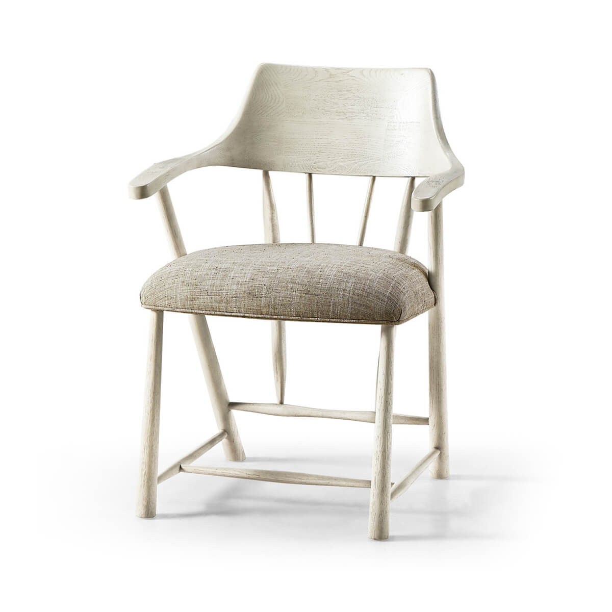 Captain&#39;s Armchair - Zinc White - English Georgian America