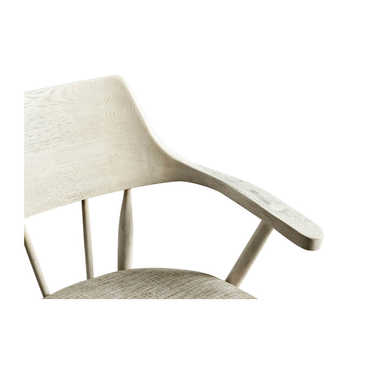 Captain&#39;s Armchair - Zinc White - English Georgian America