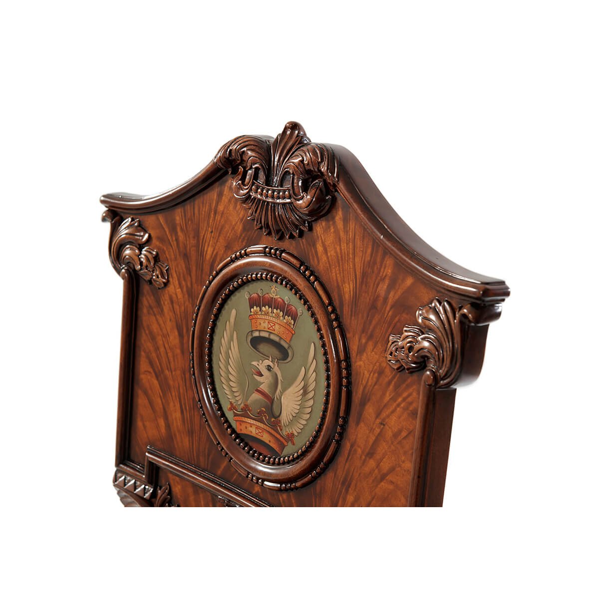 Carved Chippendale Mahogany Hall Chair - English Georgian America