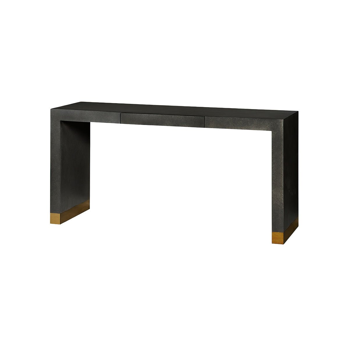 Charcoal Modern Waterfall Console Table - English Georgian America