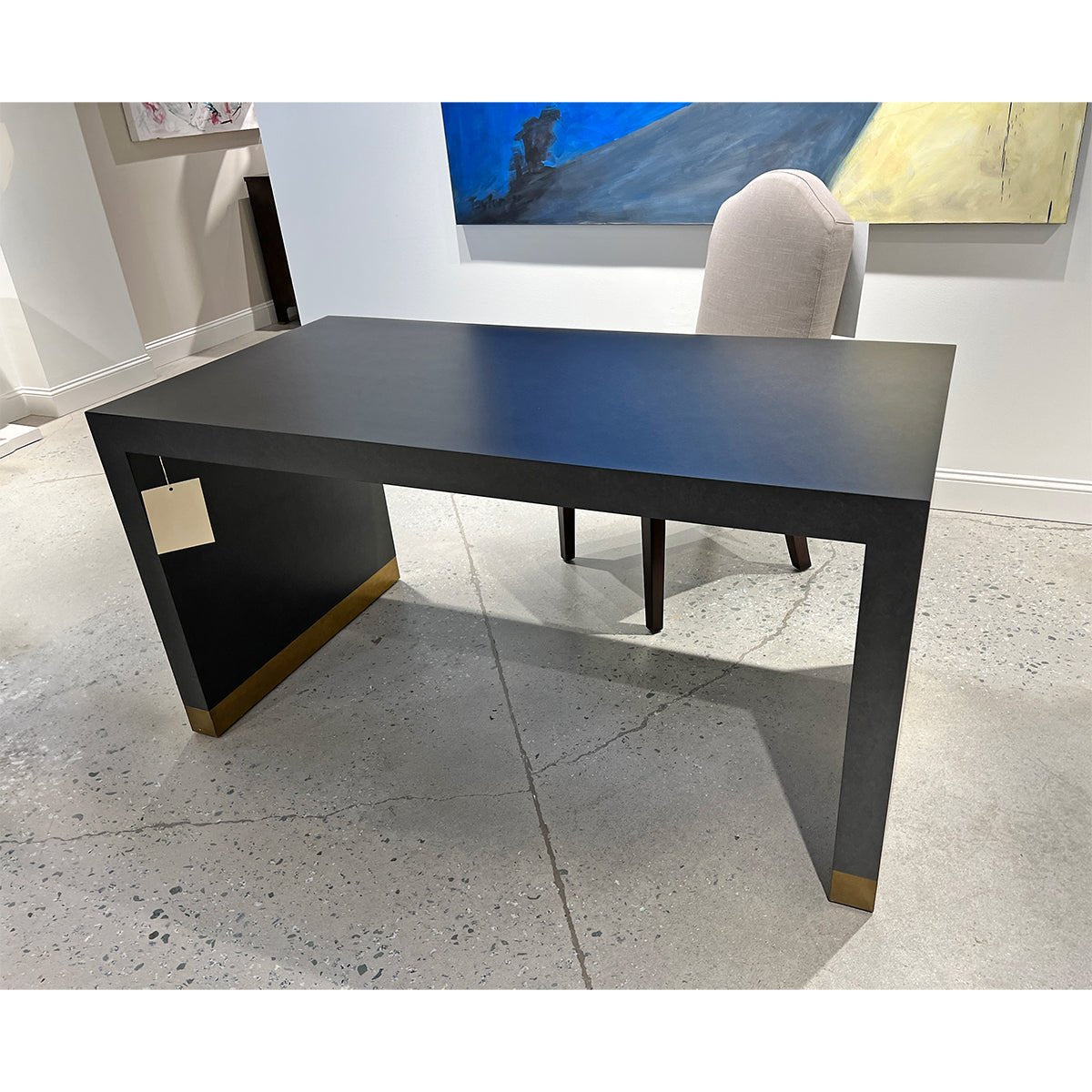 Charcoal Modern Waterfall Desk Elegant Office Design English Georgian America