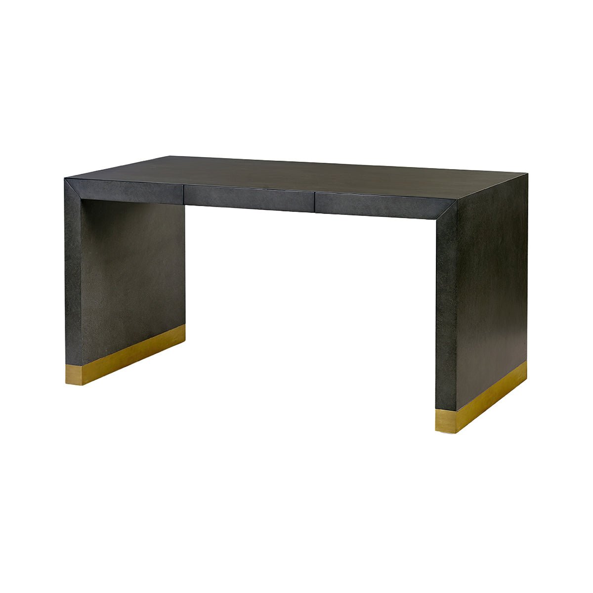 Charcoal Modern Waterfall Desk - English Georgian America