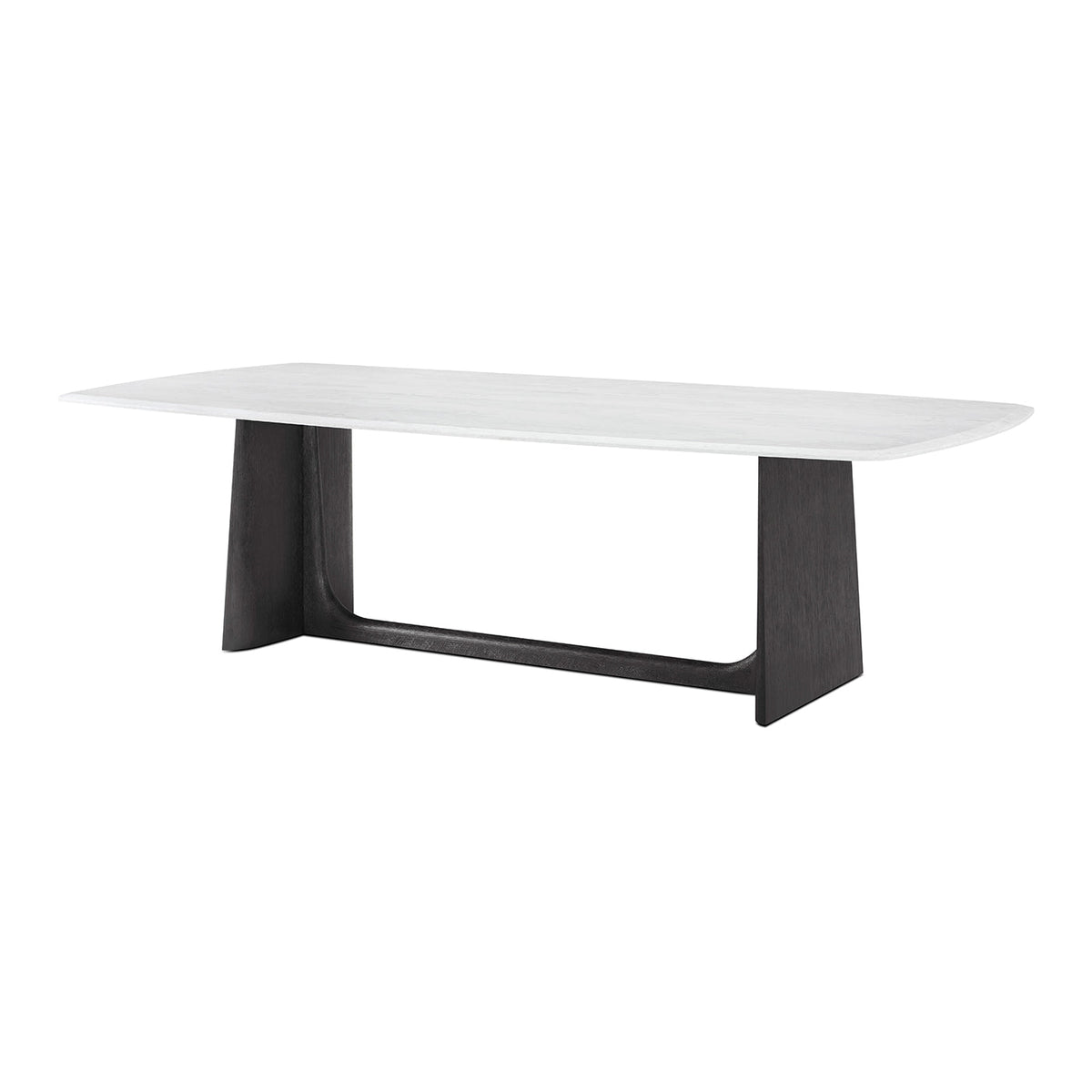 Charcoal Oak Modern Quartz Top Dining Table - English Georgian America