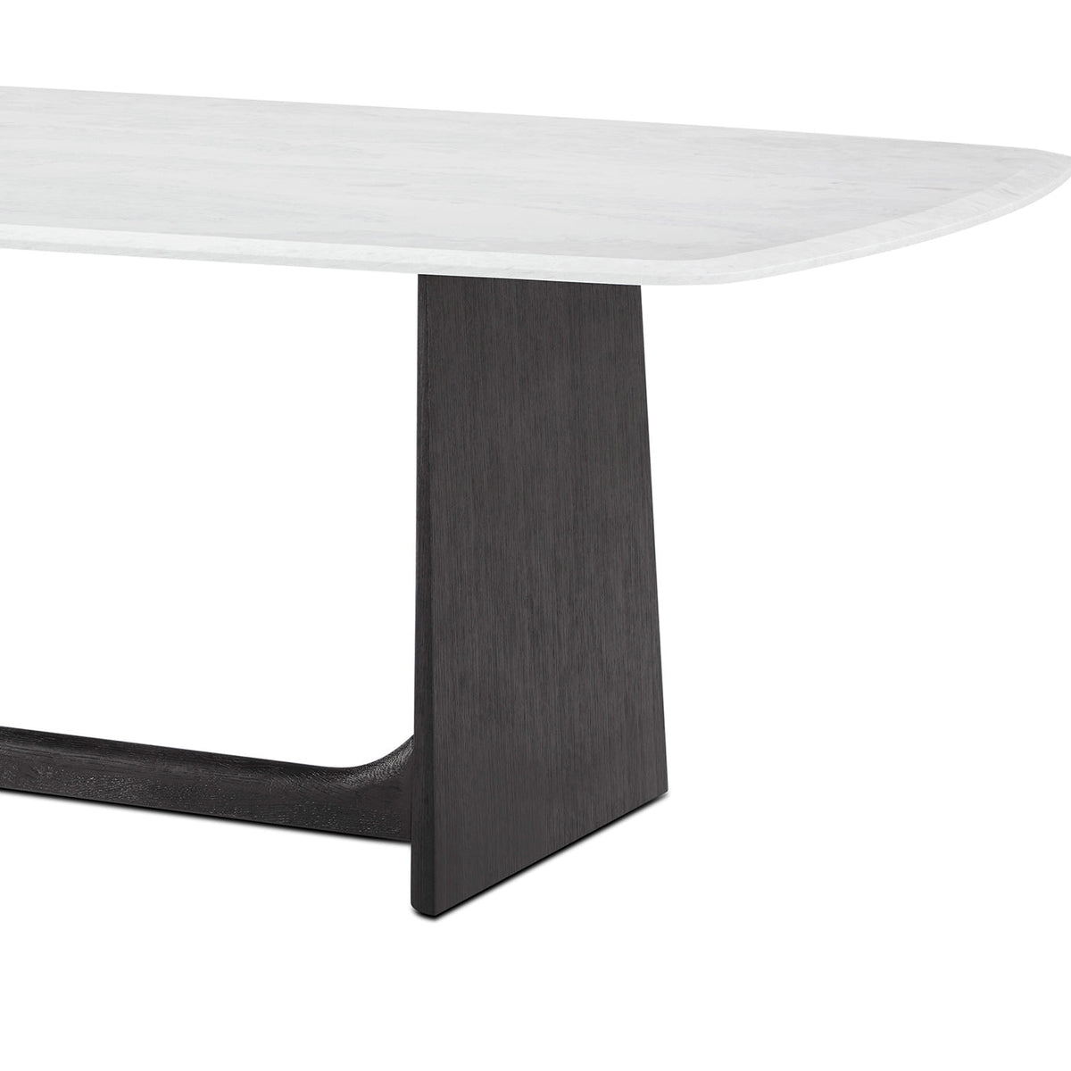 Charcoal Oak Modern Quartz Top Dining Table - English Georgian America