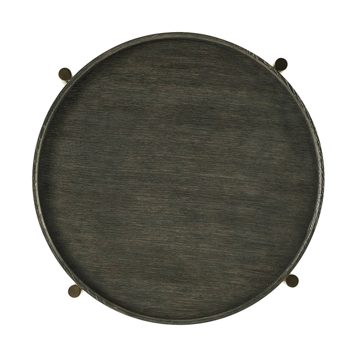 Charcoal Oak Round Side Table - English Georgian America