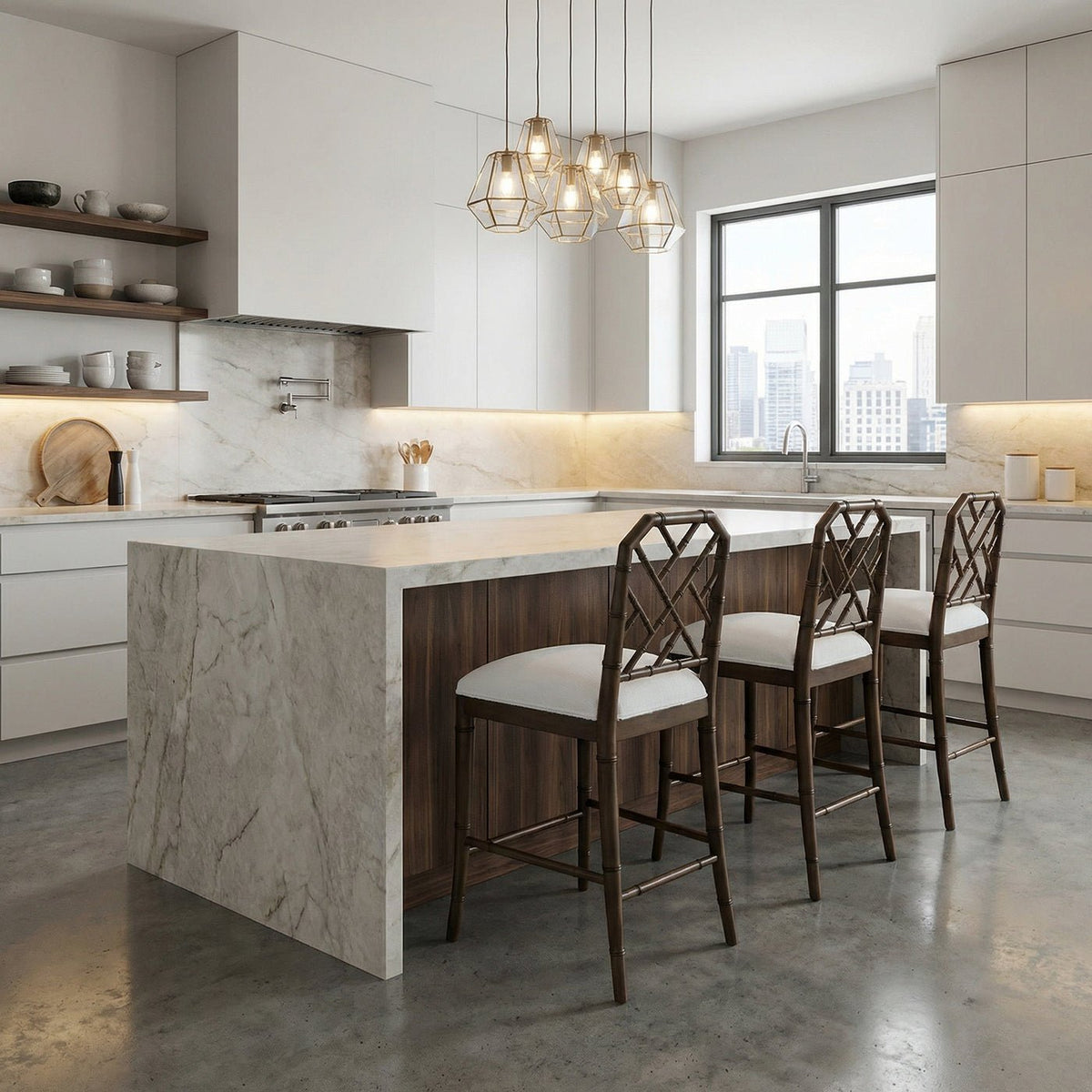 Chinese Chippendale Counter Stool - English Georgian America