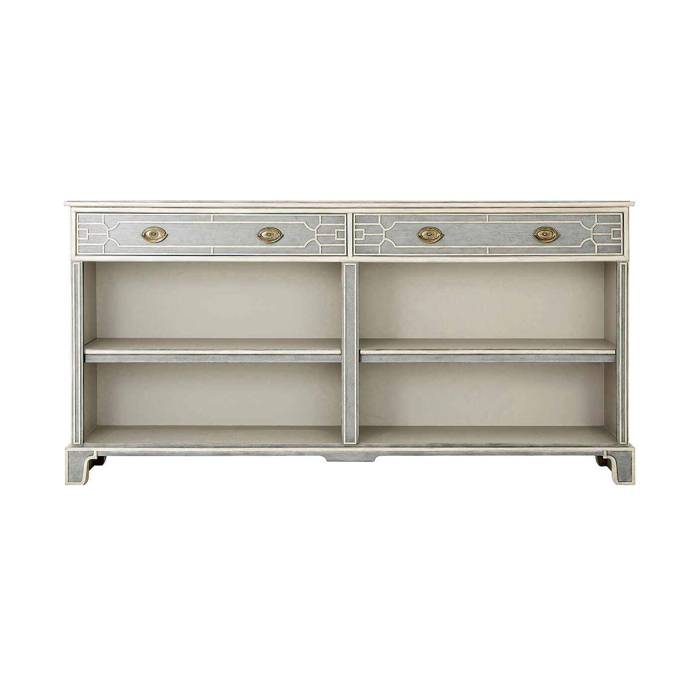 Chinese Chippendale Painted Bookcase - English Georgian America