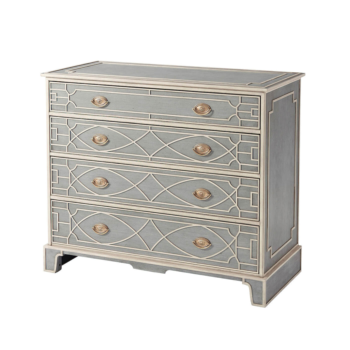 Chinese Chippendale Painted Chest - English Georgian America