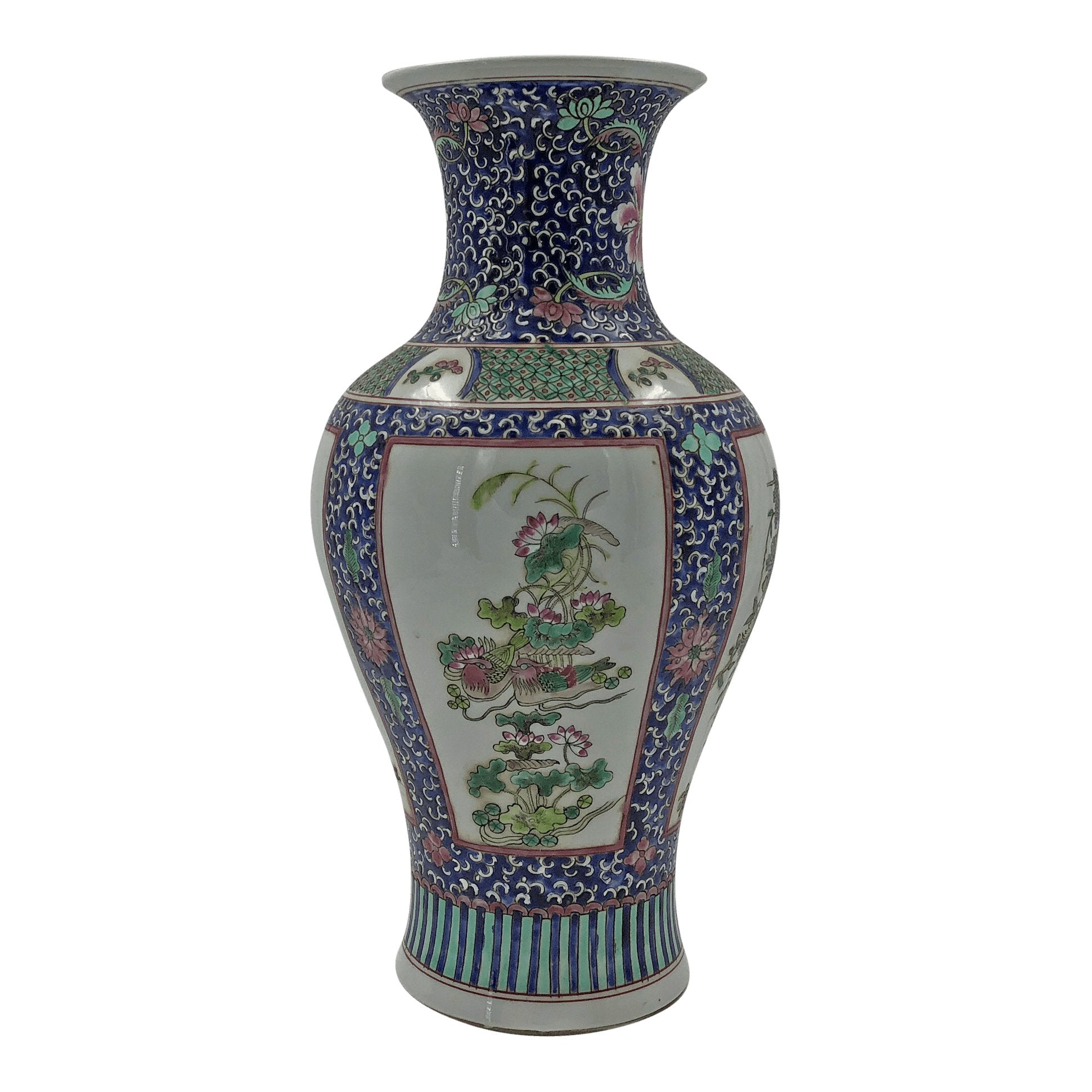 Chinese Export Baluster Panel Vase - English Georgian America