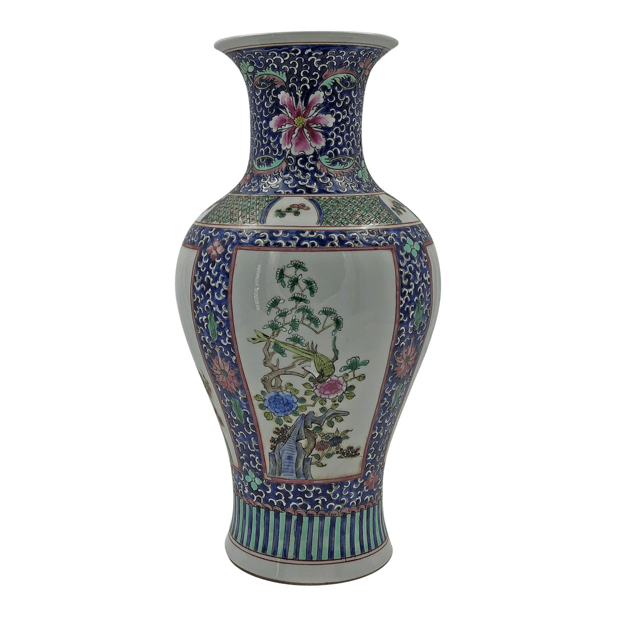 Chinese Export Baluster Panel Vase - English Georgian America