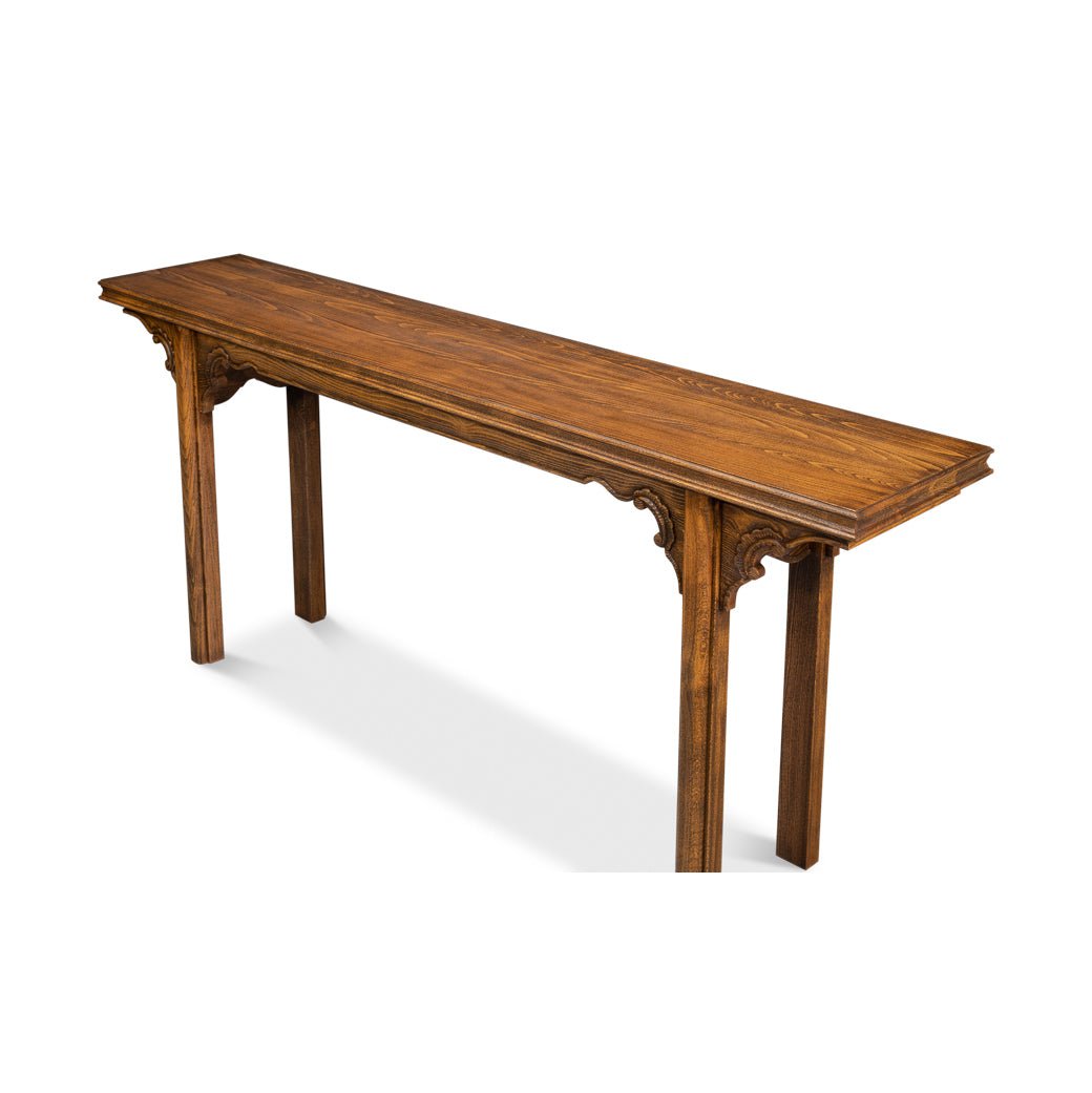 Chinese Ming Style Carved Console - English Georgian America