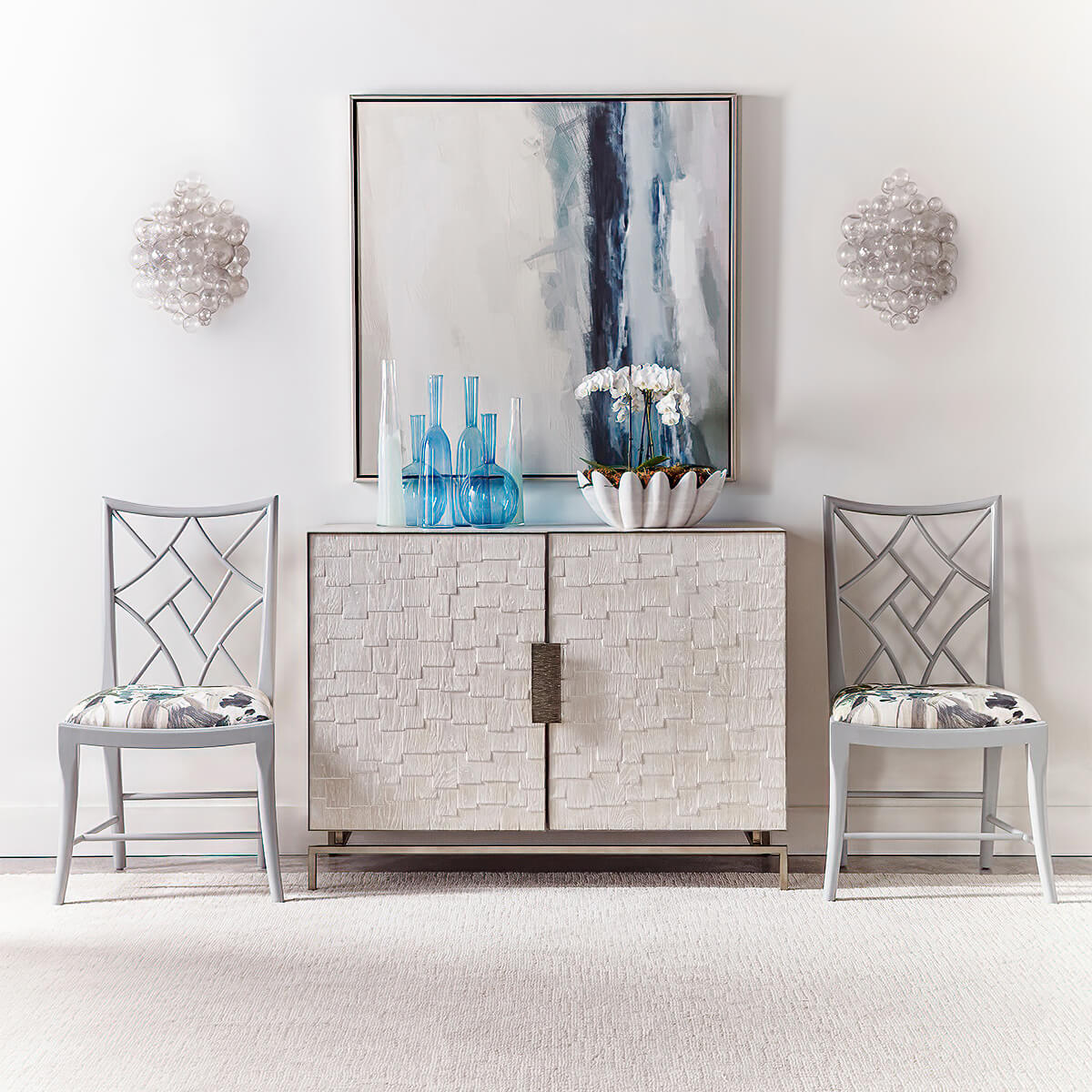 Chinoiserie Cockpen Dining Chairs - English Georgian America