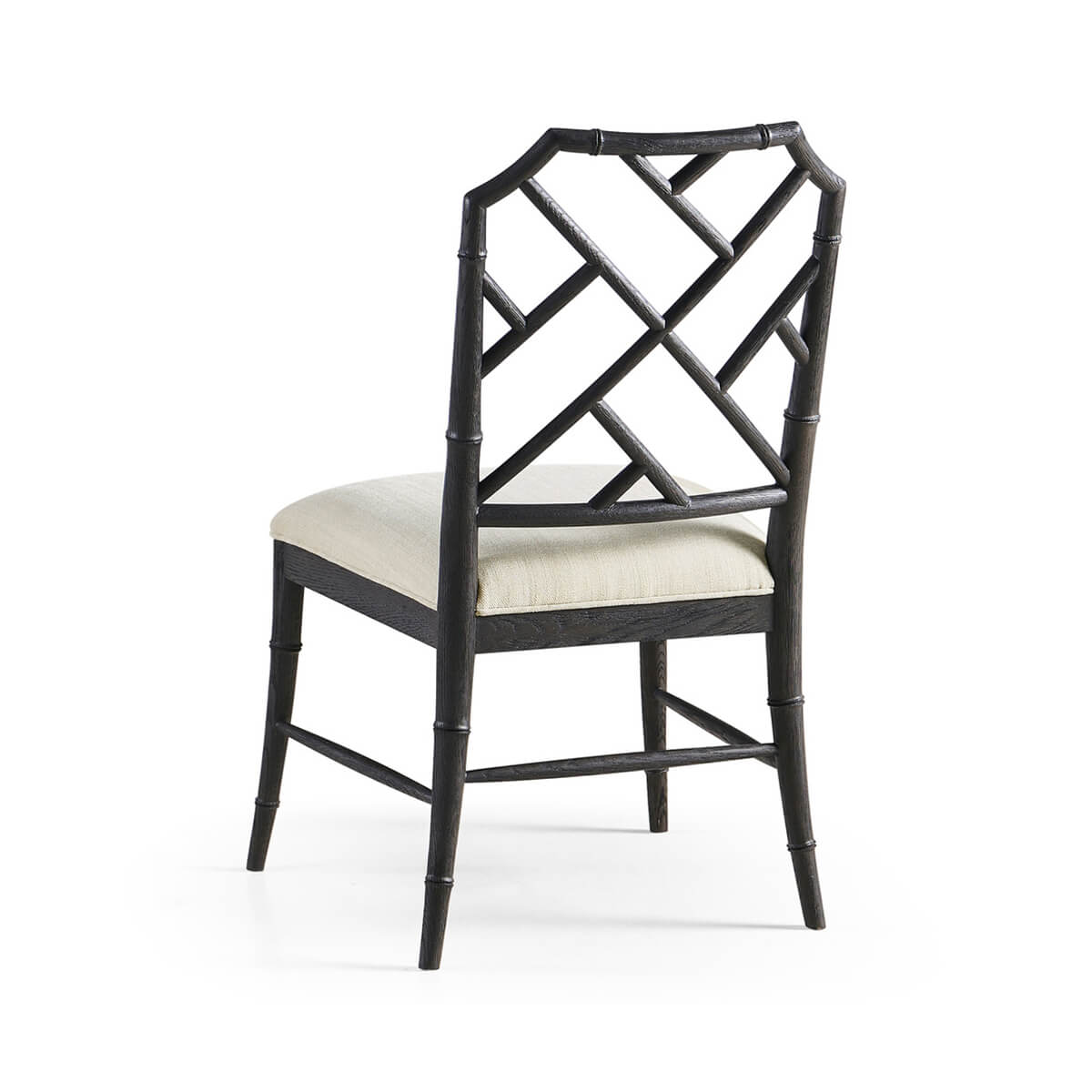 Chippendale Bamboo Dining Chair - Ebonized - English Georgian America