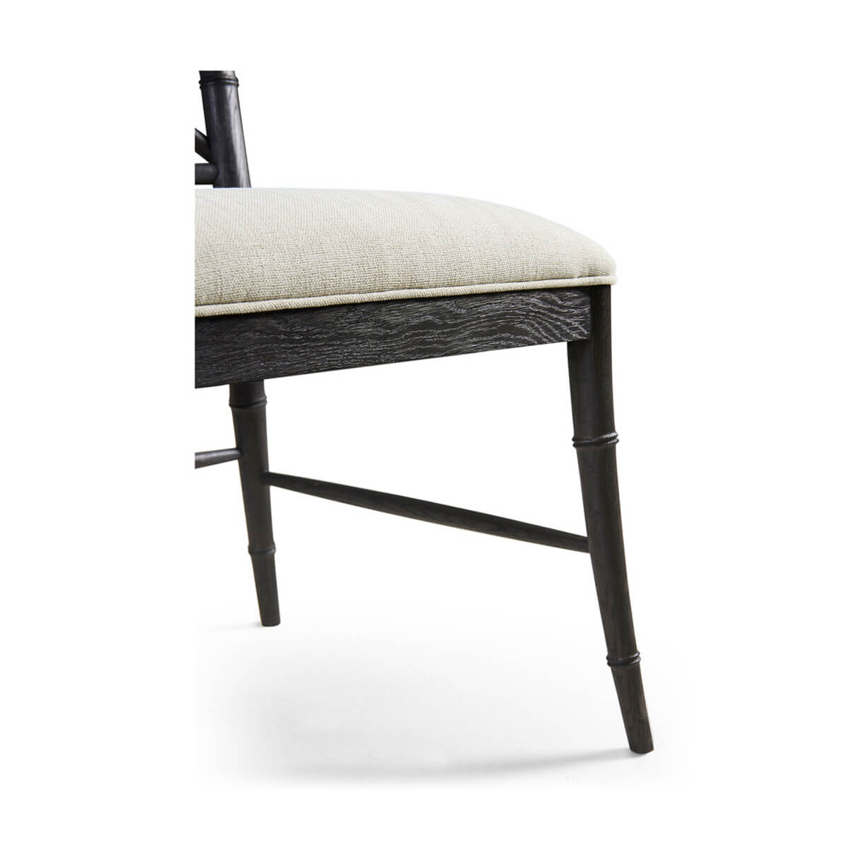 Chippendale Bamboo Dining Chair - Ebonized - English Georgian America