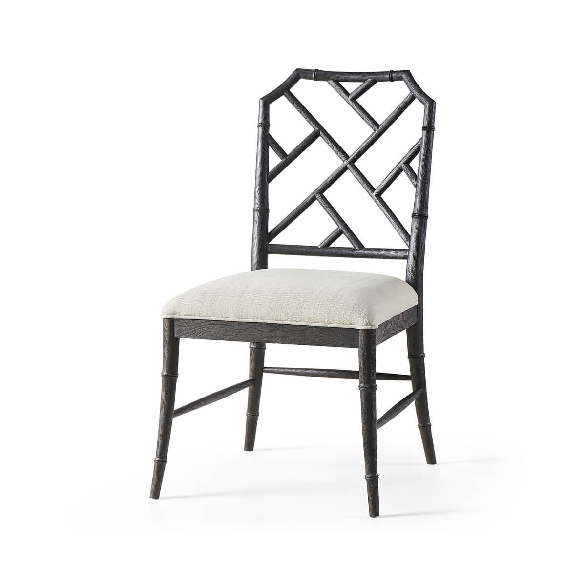 Chippendale Bamboo Dining Chair - Ebonized - English Georgian America