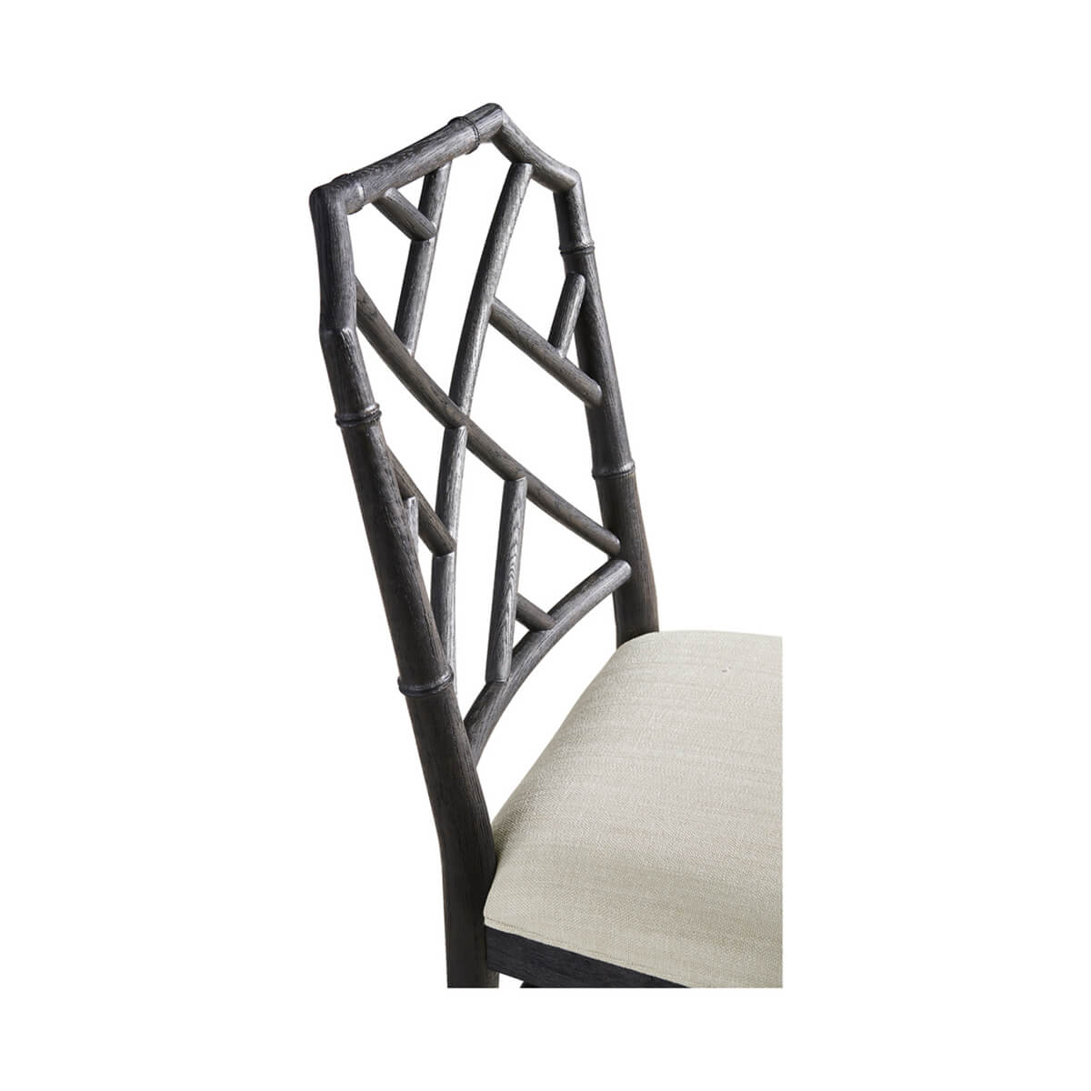 Chippendale Bamboo Dining Chair - Ebonized - English Georgian America
