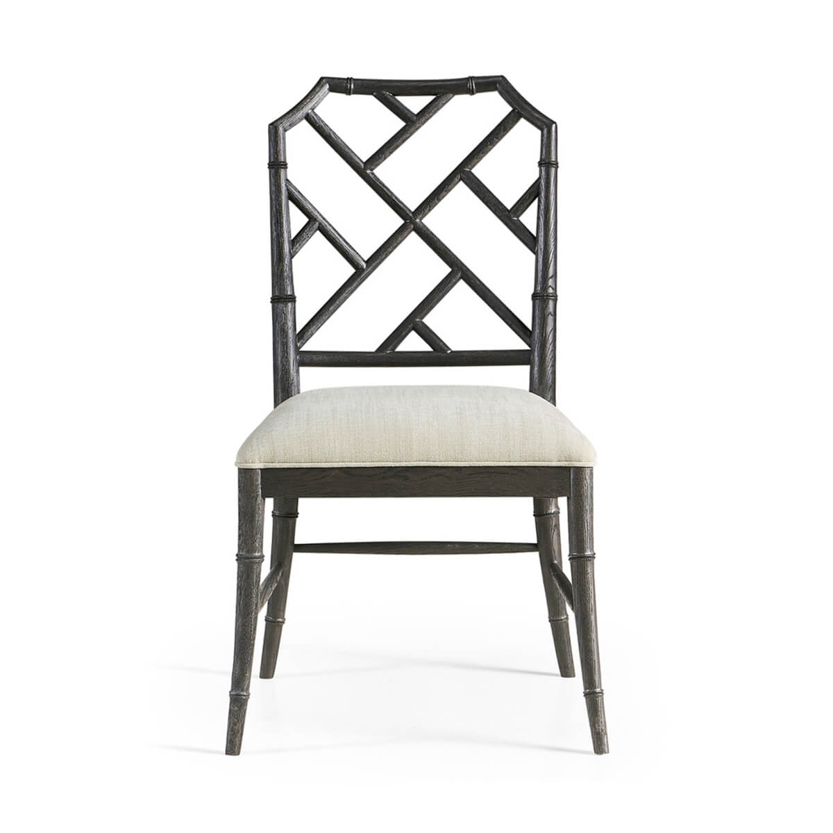 Chippendale Bamboo Dining Chair - Ebonized - English Georgian America