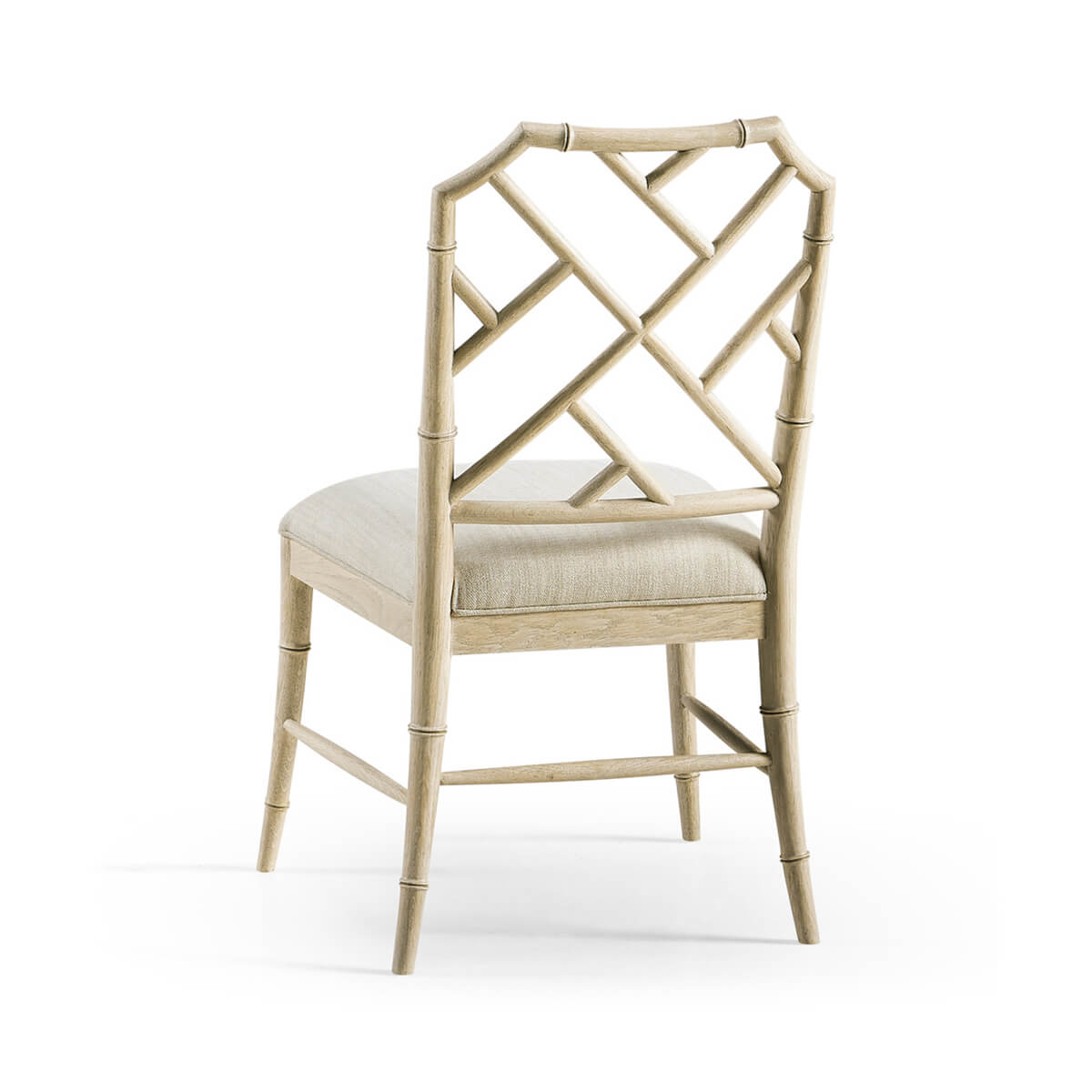 Chippendale Bamboo Dining Chair - Light Oak - English Georgian America