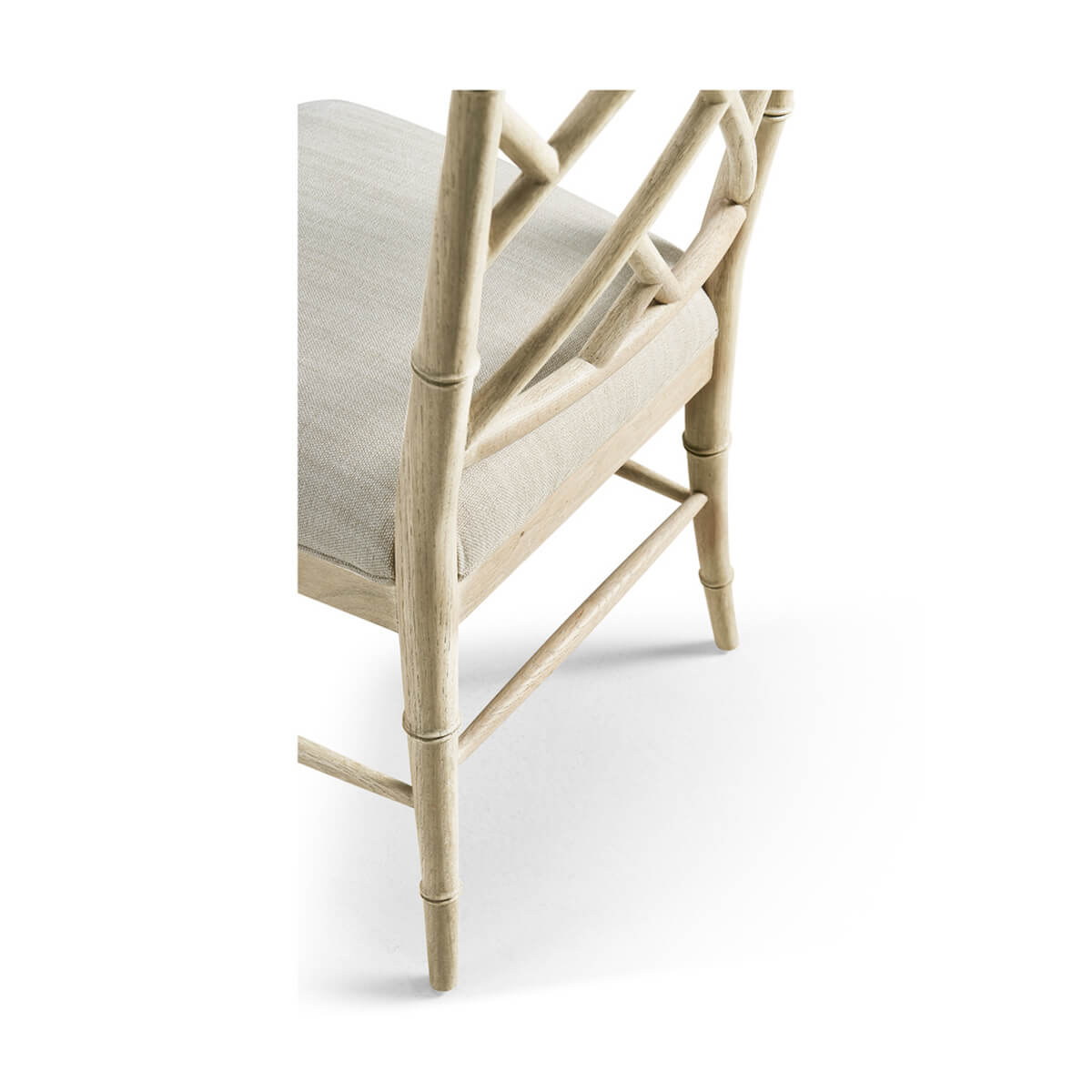 Chippendale Bamboo Dining Chair - Light Oak - English Georgian America