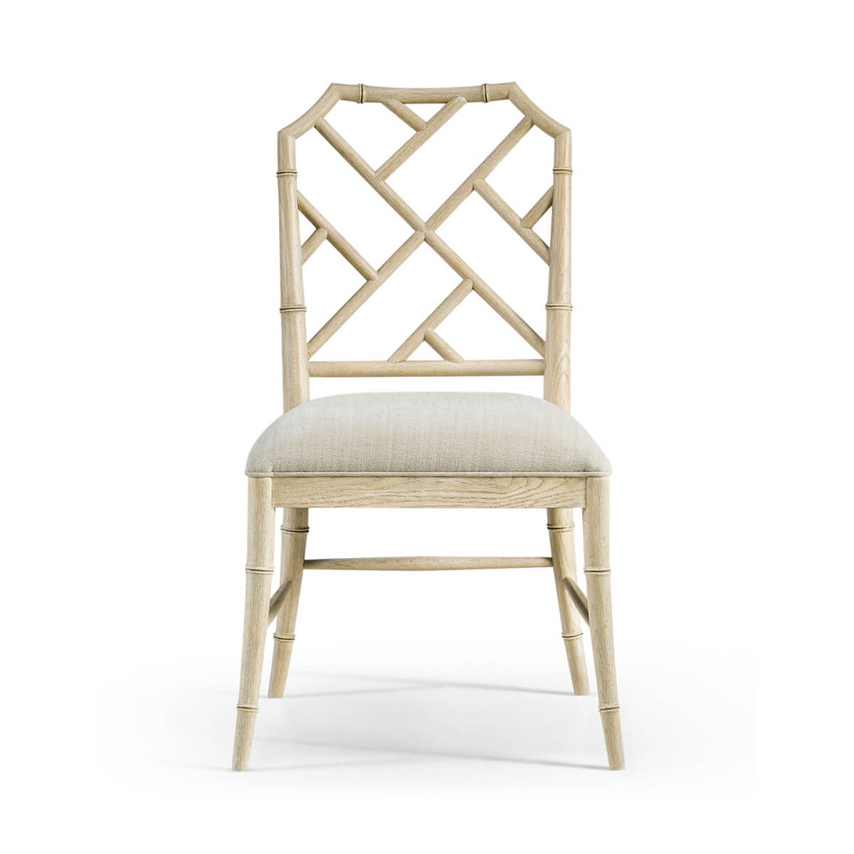 Chippendale Bamboo Dining Chair - Light Oak - English Georgian America