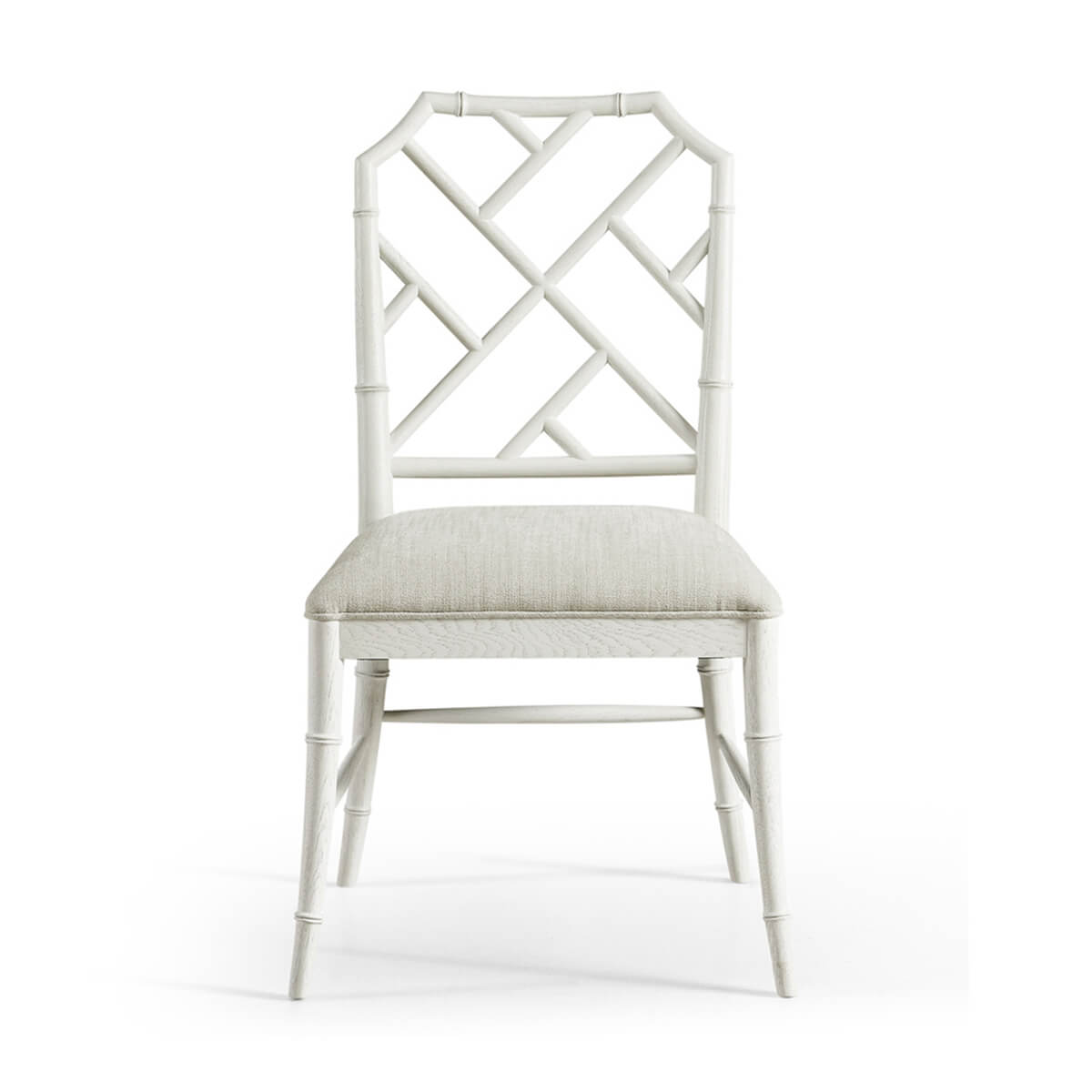 Chippendale Bamboo Dining Chair - White - English Georgian America