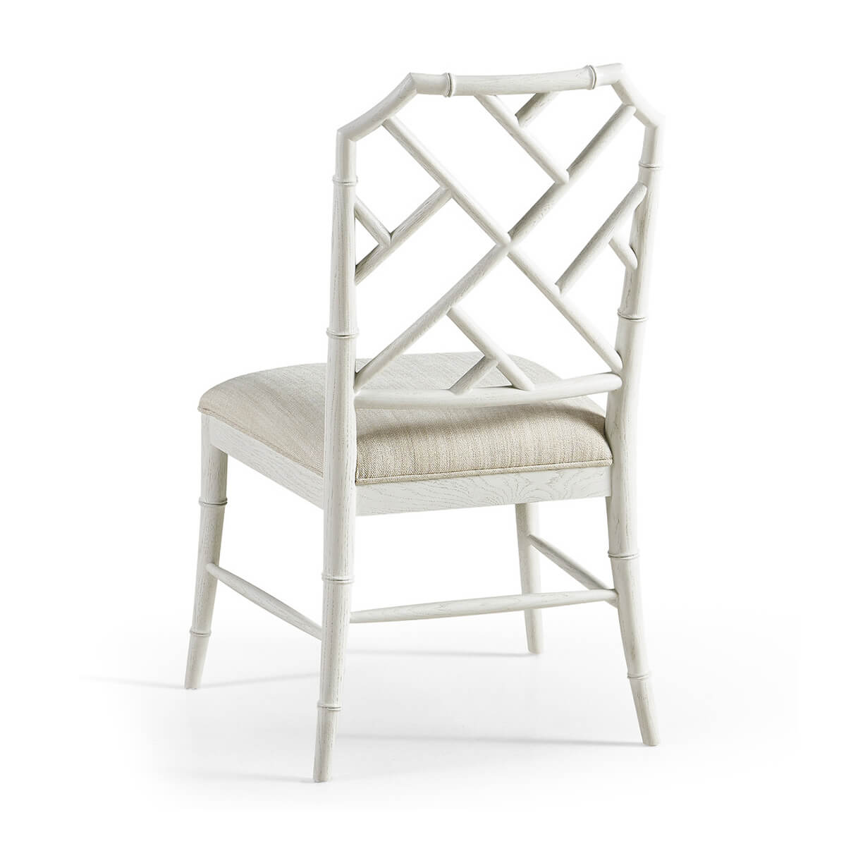 Chippendale Bamboo Dining Chair - White - English Georgian America