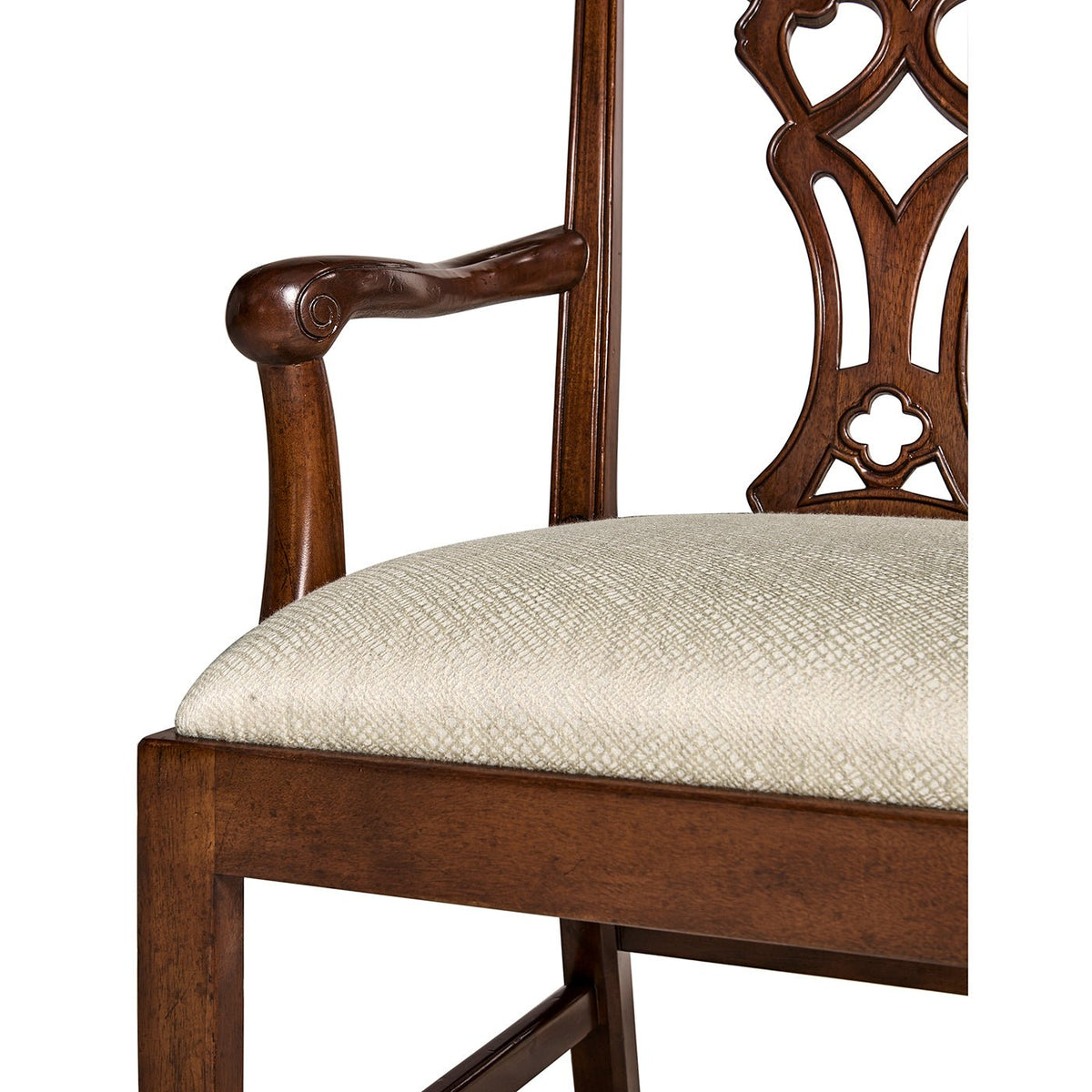 Chippendale Carved Mahogany Dining Armchair - English Georgian America