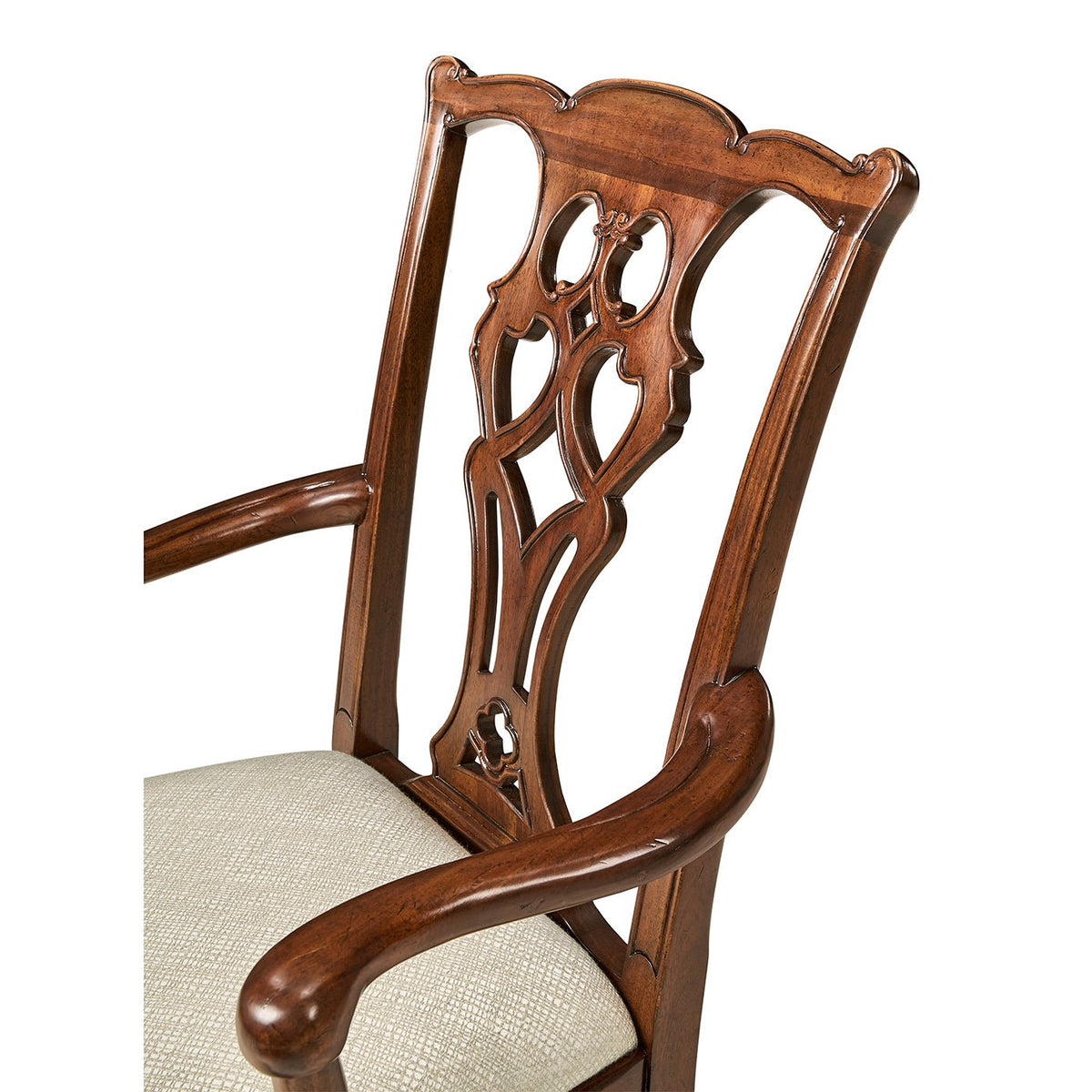 Chippendale Carved Mahogany Dining Armchair - English Georgian America