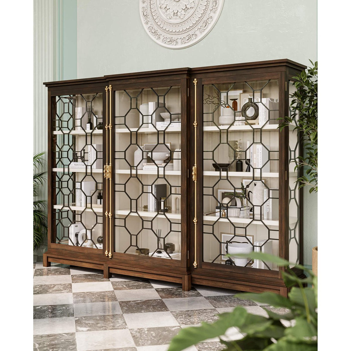 Chippendale Display Cabinet - English Georgian America