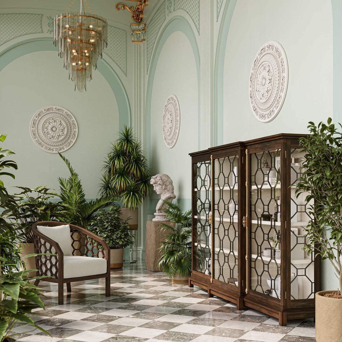 Chippendale Display Cabinet - English Georgian America