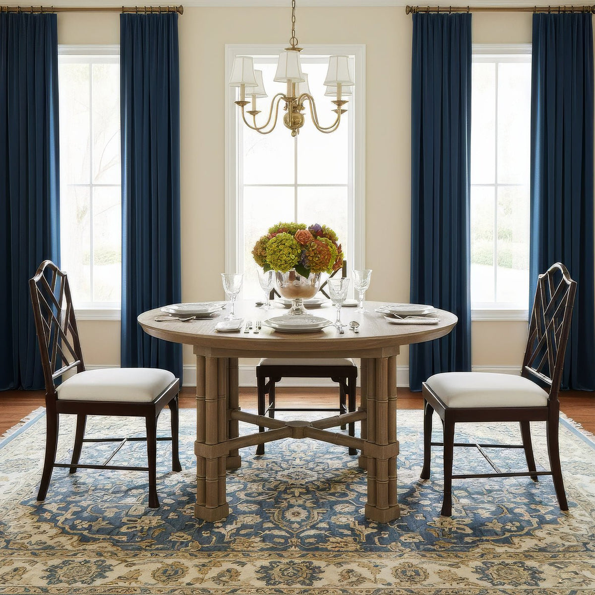 Chippendale Faux Bamboo Dining Chair - English Georgian America