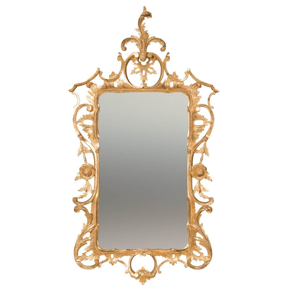 Chippendale Giltwood Pier Mirror - English Georgian America