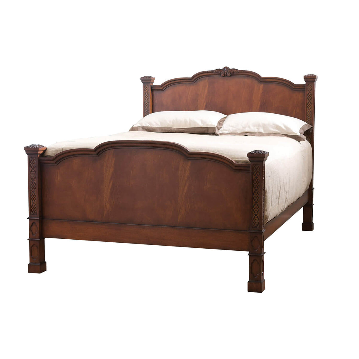 Chippendale Mahogany Bed, King - English Georgian America