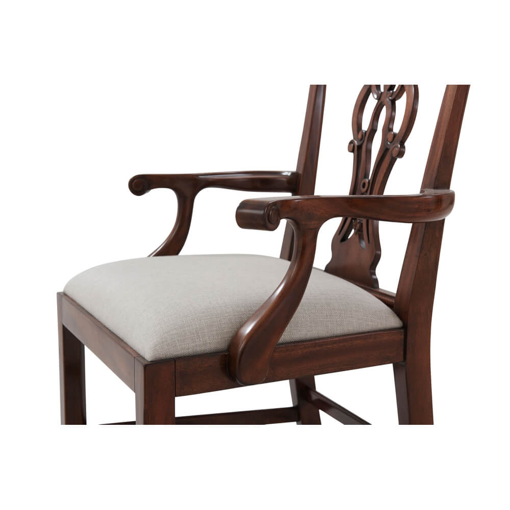 Chippendale Mahogany Dining Armchair - English Georgian America