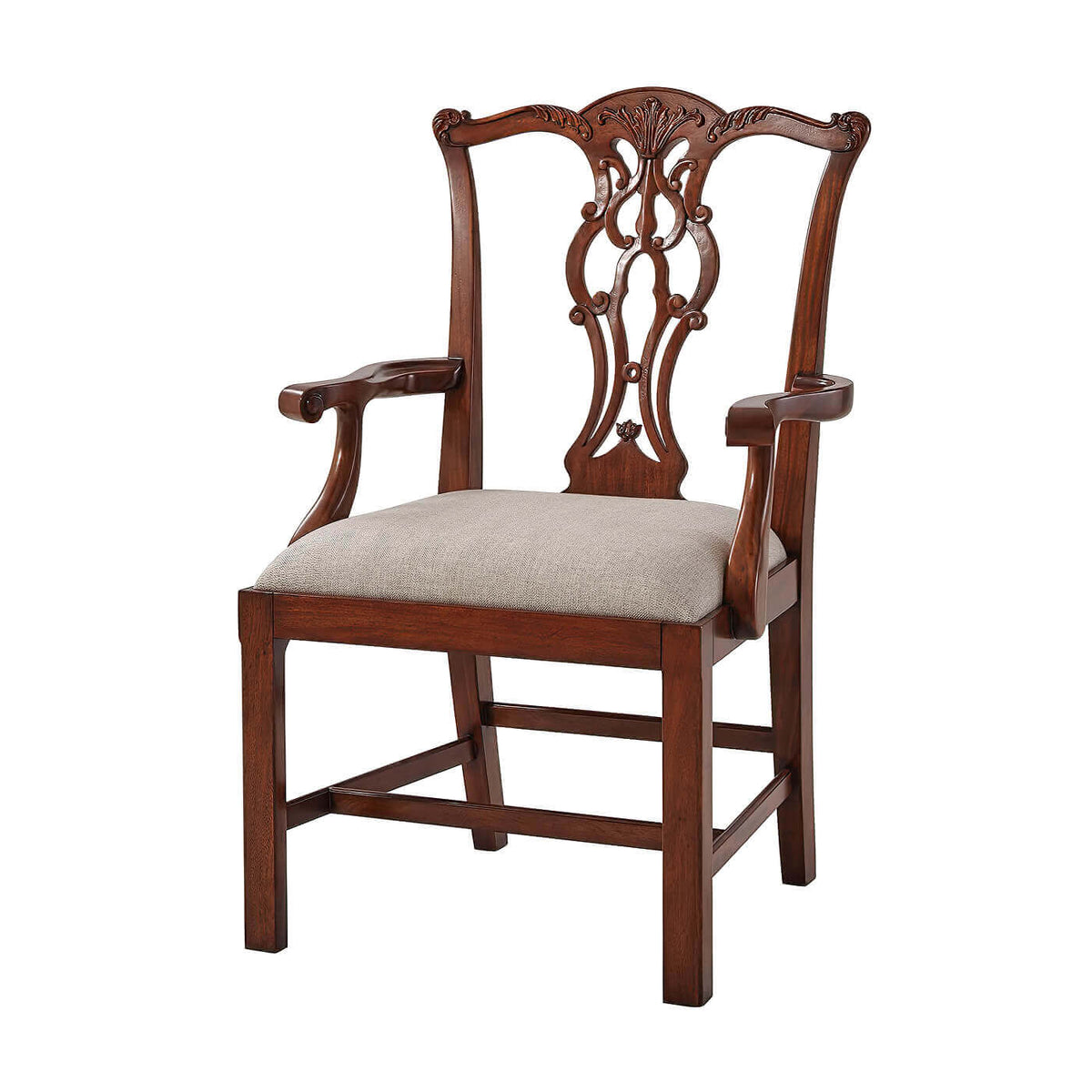 Chippendale Mahogany Dining Armchair - English Georgian America
