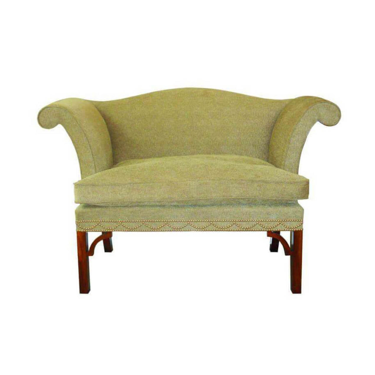 Chippendale Sofa with Camel Back and Roll Arms - English Georgian America