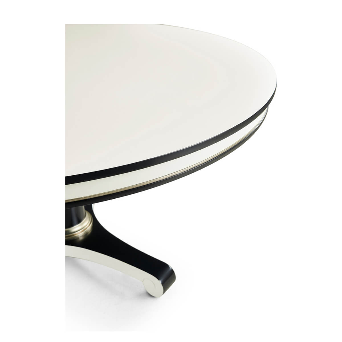 Classic Black and White Dining Table - 60&quot; - English Georgian America